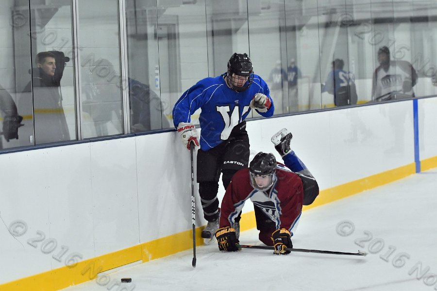Wheaton College Men\'s Ice Hockey vs Middlesex Community College. - Photo By: KEITH NORDSTROM